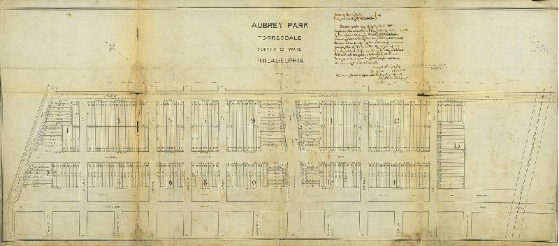 Map, Aubrey Park, Torresdale, 41st Ward, Philadelphia