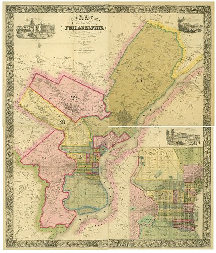 Map, New Map of the Consolidated City of Philadelphia