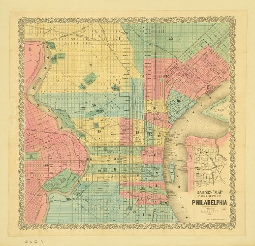 Map, Barnes map of the built Portion of Philadelphia