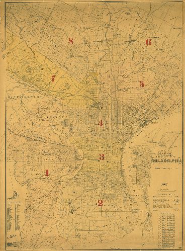Map, New Map of the City of Philadelphia