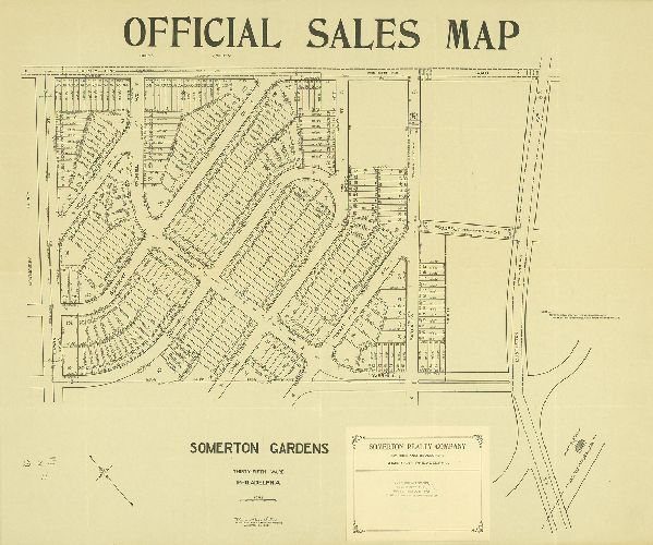 Map, Official sales Map Somerton Gardens 35th Ward -- Philadelphia 