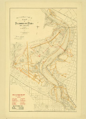 Map, Topographical map of Fairmount Park Philadelphia