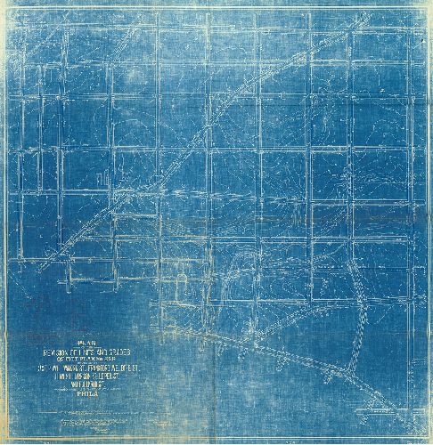 Map, Pan of Revision of Lines and Grades on City Plan #329