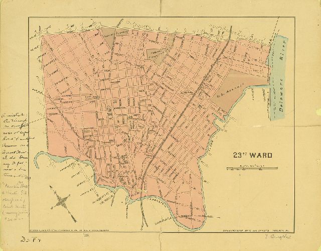 Map, Frankford 23rd Ward