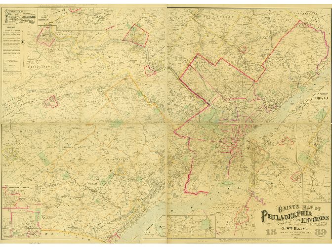Map, Baist's Map of Philadelphia and Environs