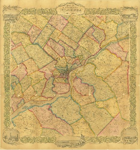 Map, Map of the Vicinity of Philadelphia from actual surveys
