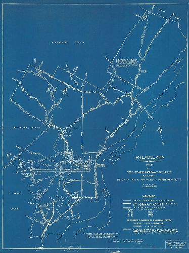 Map, Philadelphia - Map of City - State Highway System showing completed and proposed improvements