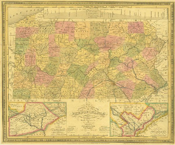 Map, The Tourist's Pocket Map of Pennsylvania
