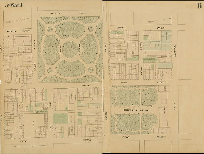 Plate 6, Maps of the City of Philadelphia, vol. 1