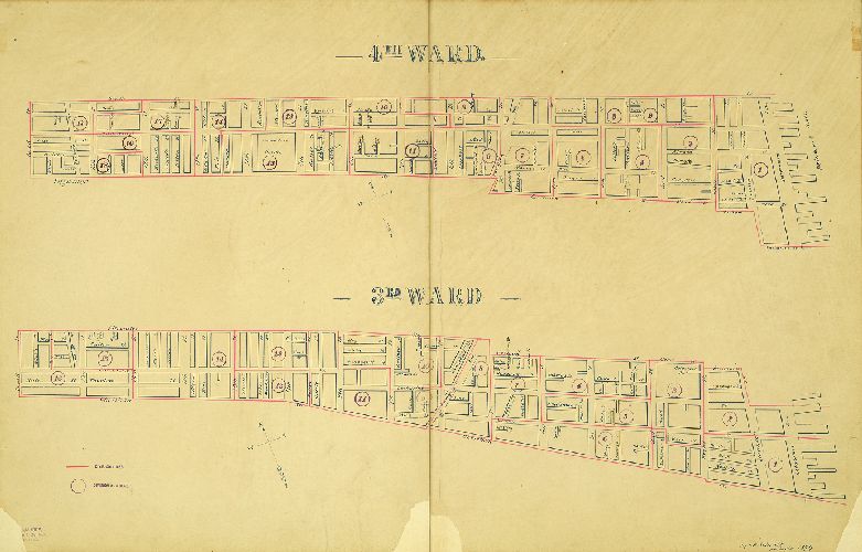 Ward 3-4, Schiedt's Atlas of the City of Philadelphia