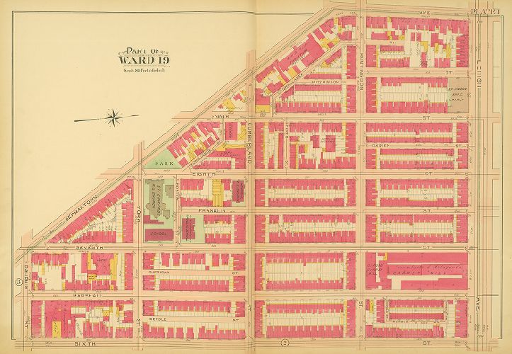 Plate 1, Atlas of the 18th, 19th & 31st Wards of the City of Philadelphia