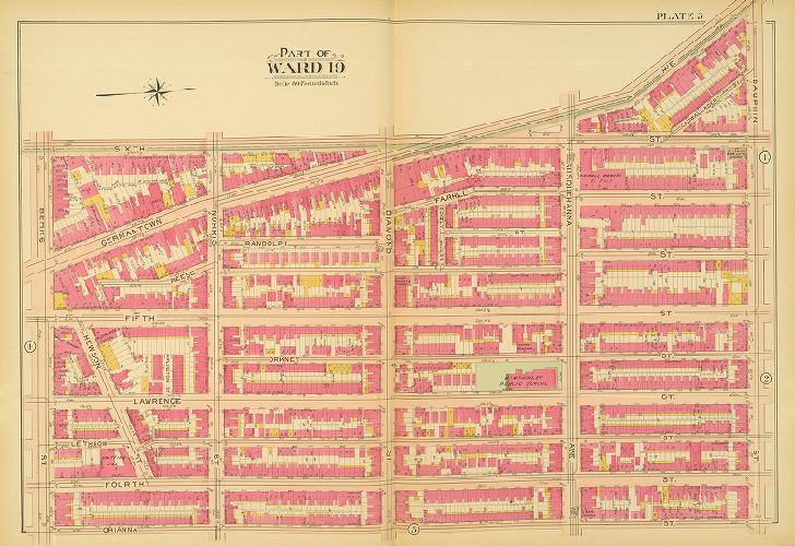 Plate 3, Atlas of the 18th, 19th & 31st Wards of the City of Philadelphia