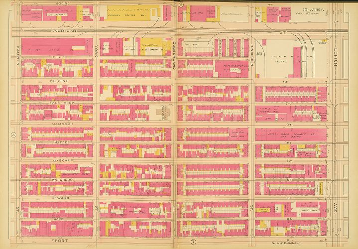 Plate 6, Atlas of the 18th, 19th & 31st Wards of the City of Philadelphia