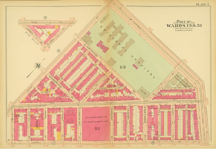 Plate 7, Atlas of the 18th, 19th & 31st Wards of the City of Philadelphia