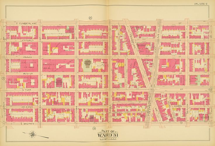 Plate 9, Atlas of the 18th, 19th & 31st Wards of the City of Philadelphia