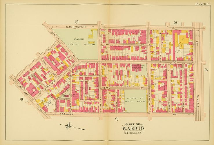 Plate 13, Atlas of the 18th, 19th & 31st Wards of the City of Philadelphia