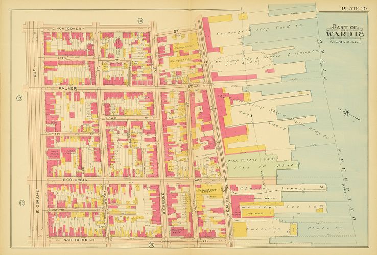 Plate 20, Atlas of the 18th, 19th & 31st Wards of the City of Philadelphia