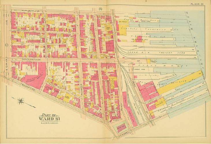 Plate 21, Atlas of the 18th, 19th & 31st Wards of the City of Philadelphia