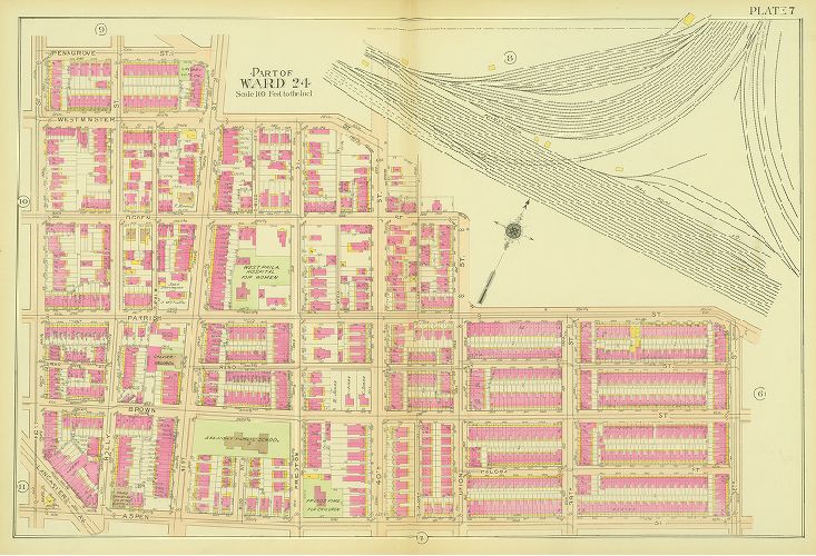 Plate 7, Atlas of the 24th, 34th & 44th Wards of the City of Philadelphia
