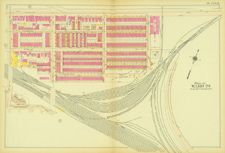 Plate 8, Atlas of the 24th, 34th & 44th Wards of the City of Philadelphia