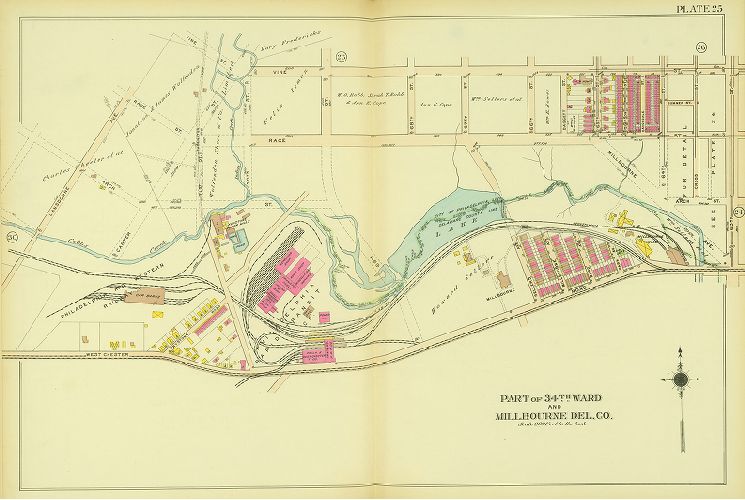 Plate 25, Atlas of the 24th, 34th & 44th Wards of the City of Philadelphia