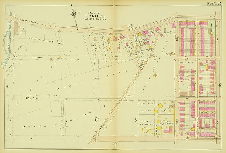 Plate 26, Atlas of the 24th, 34th & 44th Wards of the City of Philadelphia