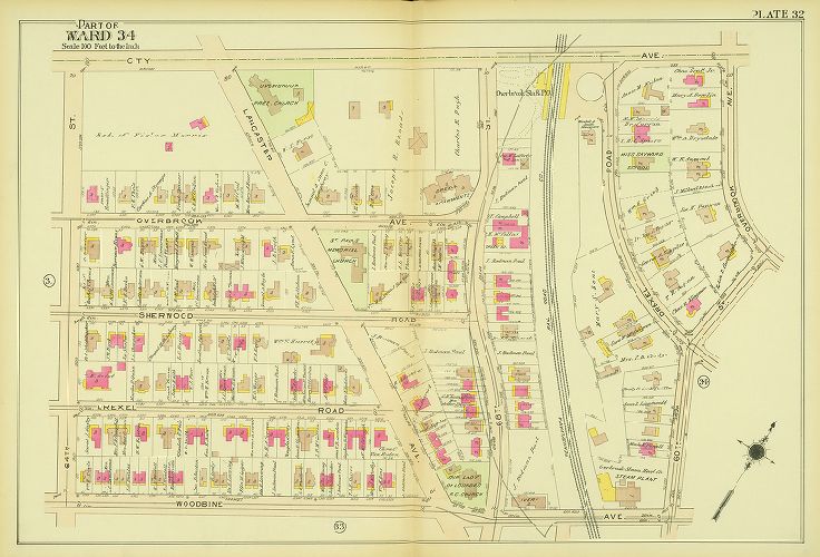 Plate 32, Atlas of the 24th, 34th & 44th Wards of the City of Philadelphia