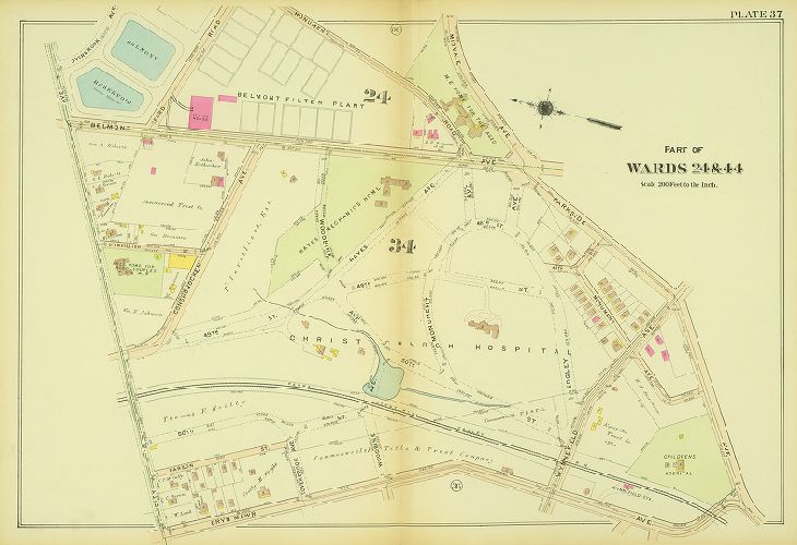Plate 37, Atlas of the 24th, 34th & 44th Wards of the City of Philadelphia