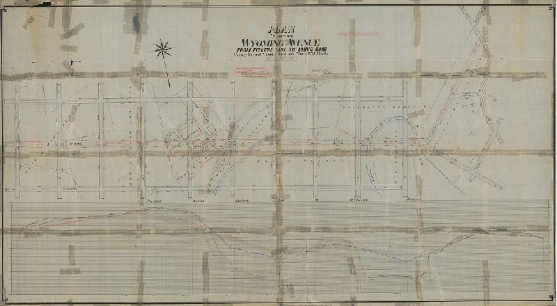 Plan, Plan for opening Wyoming Ave. between Fishers Lane and Adams Road, Twenty-second, Twenty-third and Thirty-fifth Wards, Philadelphia