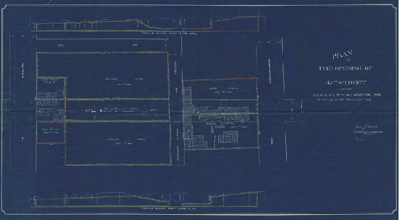 Plan, Plan of the opening of 47th Street between Seneca St. & Westminster Ave. For the ruse of the Road Jury only. 