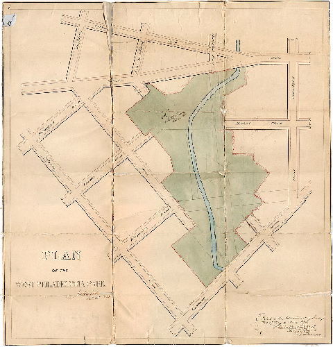 Plan, Plan of the West Philadelphia Park.