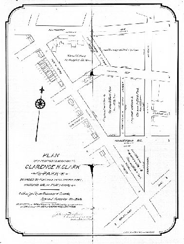 Plan, Plan of a proposed addition to Clarence H. Clark Park. [Ordinance Nov. 17, 1898; survey returned Dec. 23, 1898] 