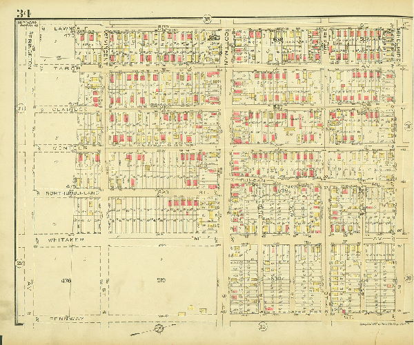 Plate 34, Atlas of the 35th Ward, Philadelphia.