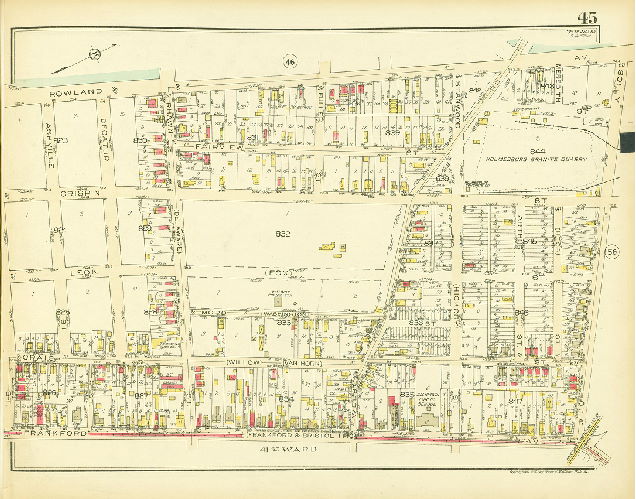 Plate 45, Atlas of the 35th Ward, Philadelphia.