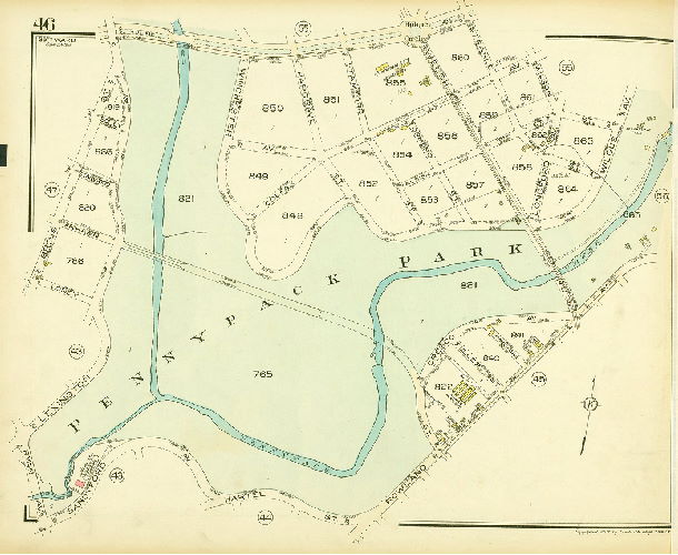 Plate 46, Atlas of the 35th Ward, Philadelphia.