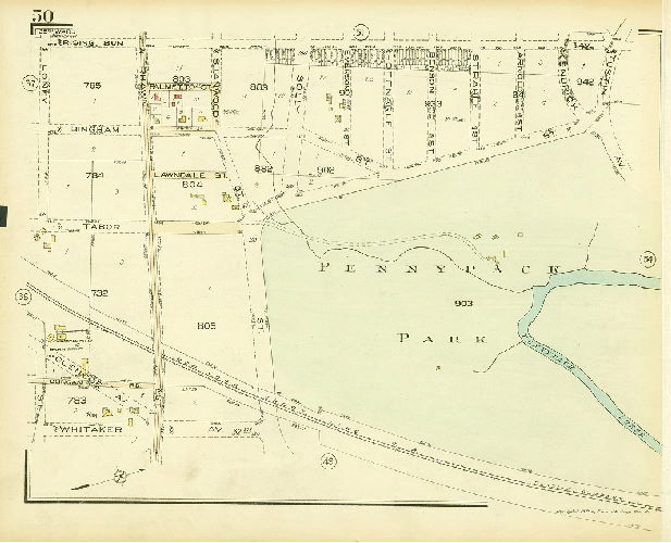 Plate 50, Atlas of the 35th Ward, Philadelphia.