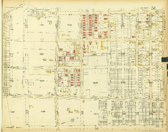 Plate 51, Atlas of the 35th Ward, Philadelphia.