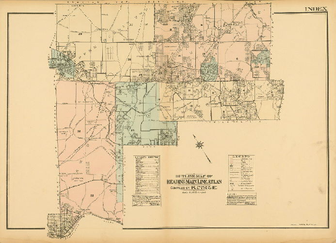 Index Map, Atlas of the Reading Main Line, vol. 1, Montgomery County, Penna.