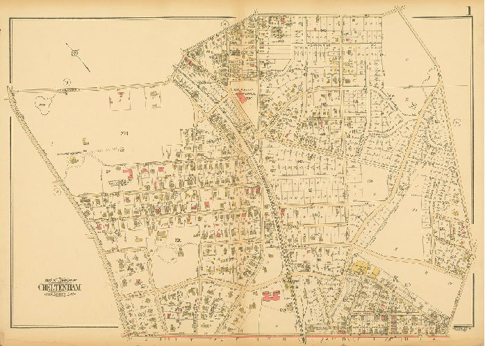 Plate 1, Atlas of the Reading Main Line, vol. 1, Montgomery County, Penna.