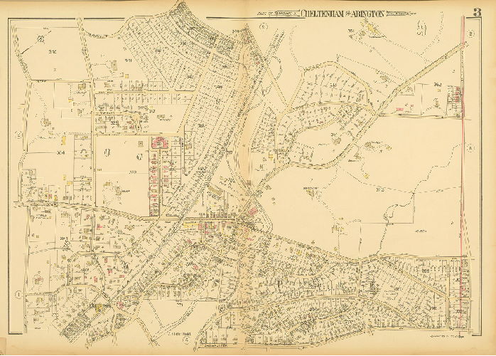 Plate 3, Atlas of the Reading Main Line, vol. 1, Montgomery County, Penna.