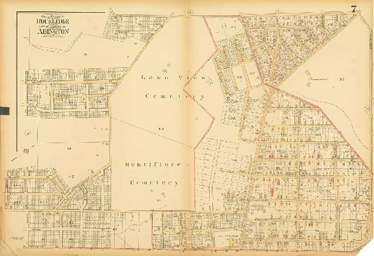 Plate 7, Atlas of the Reading Main Line, vol. 1, Montgomery County, Penna.