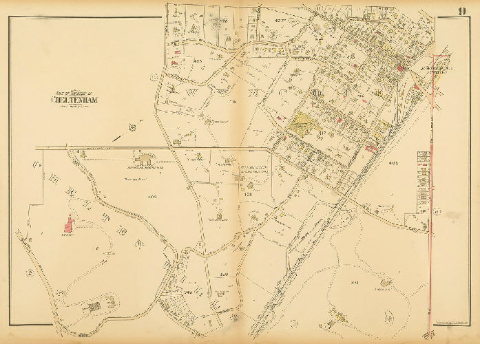 Plate 9, Atlas of the Reading Main Line, vol. 1, Montgomery County, Penna.