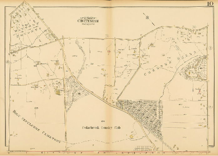 Plate 10, Atlas of the Reading Main Line, vol. 1, Montgomery County, Penna.
