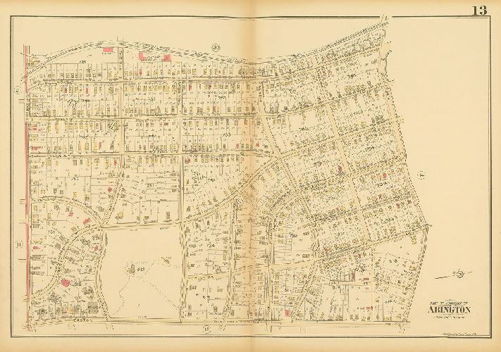 Plate 13, Atlas of the Reading Main Line, vol. 1, Montgomery County, Penna.