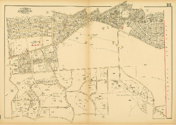Plate 16, Atlas of the Reading Main Line, vol. 1, Montgomery County, Penna.
