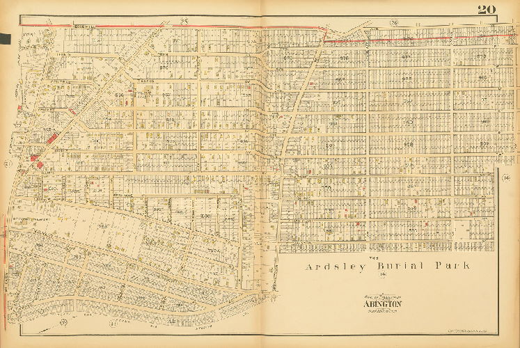 Plate 20, Atlas of the Reading Main Line, vol. 1, Montgomery County, Penna.
