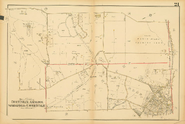 Plate 21, Atlas of the Reading Main Line, vol. 1, Montgomery County, Penna.