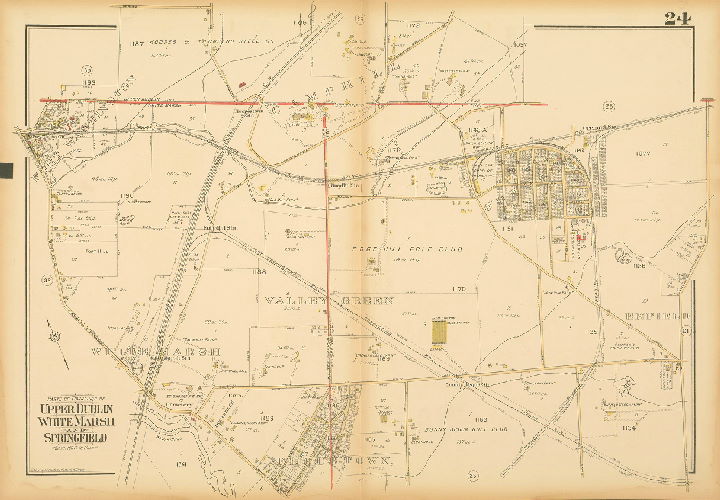 Plate 24, Atlas of the Reading Main Line, vol. 1, Montgomery County, Penna.