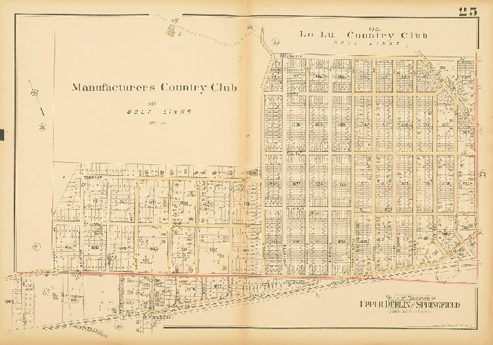 Plate 25, Atlas of the Reading Main Line, vol. 1, Montgomery County, Penna.