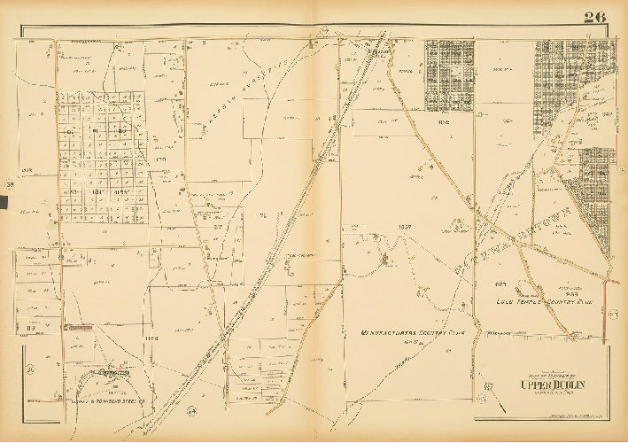 Plate 26, Atlas of the Reading Main Line, vol. 1, Montgomery County, Penna.